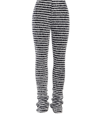 Woolen Striped Sexy Slim Trousers For Women