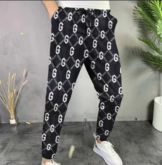 Men's Fashion Plaid Print Trousers For Men