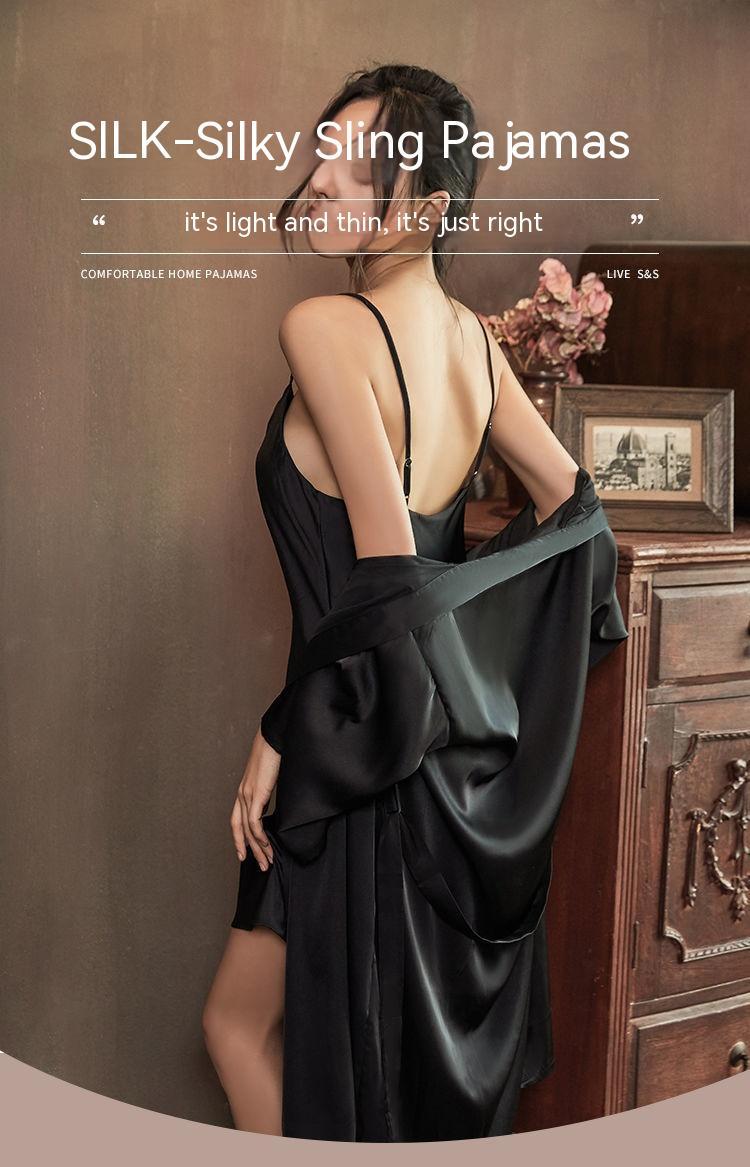 Silk Sling Ice Silk Half Sleeve Two-piece Suit