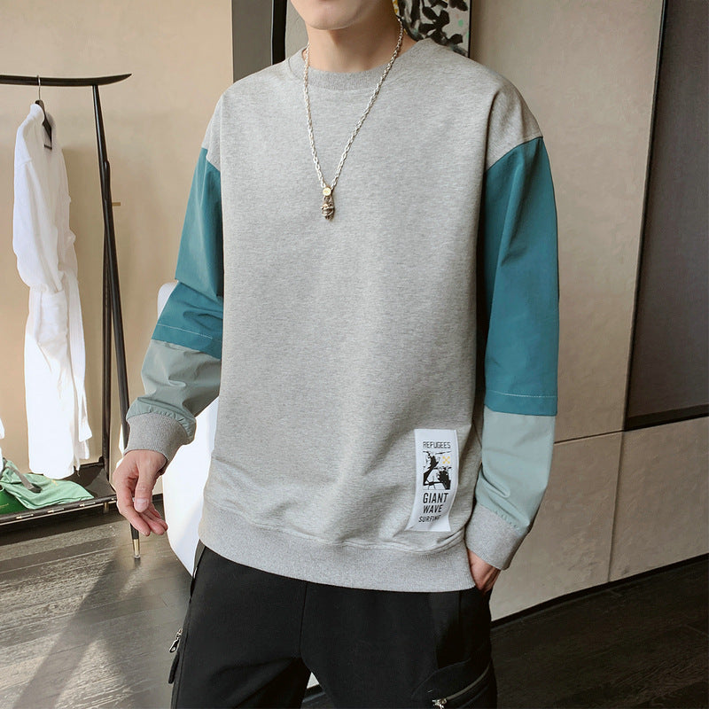 Men's Spring And Autumn New Long-sleeved Round Neck Bottoming Shirt