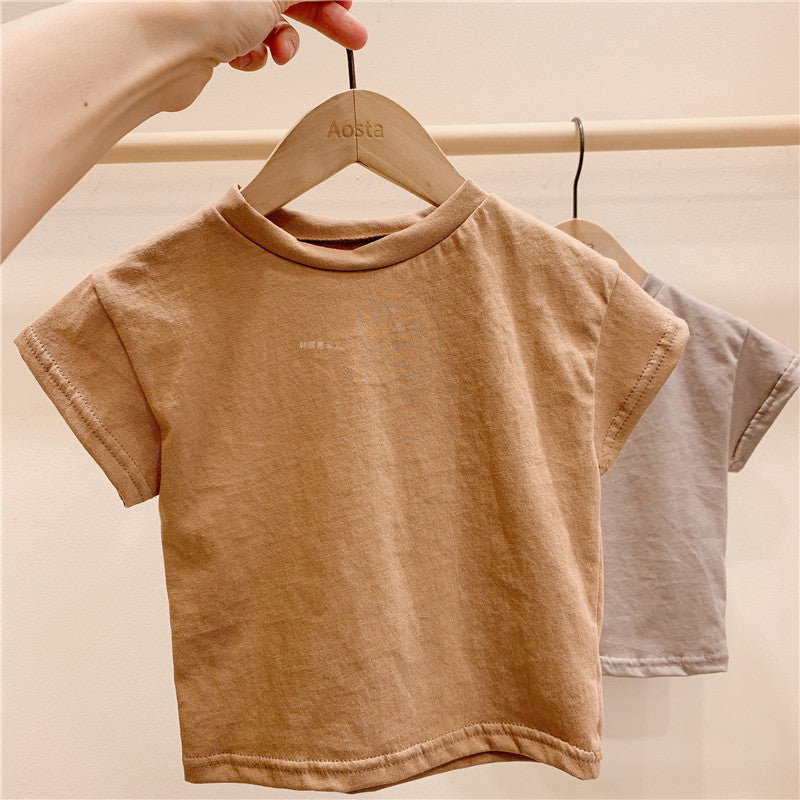 Men's and Women's Baby T-shirt Pure Cotton Short Sleeves