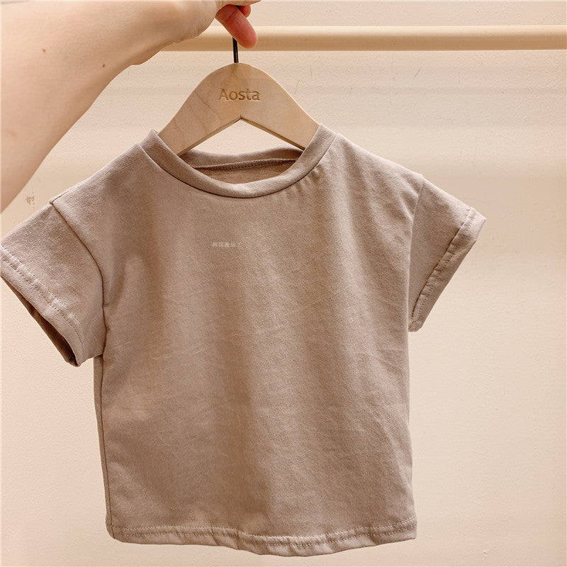 Men's and Women's Baby T-shirt Pure Cotton Short Sleeves