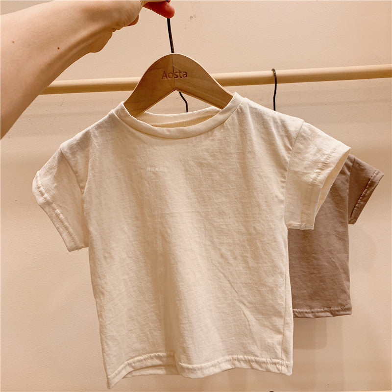 Men's and Women's Baby T-shirt Pure Cotton Short Sleeves