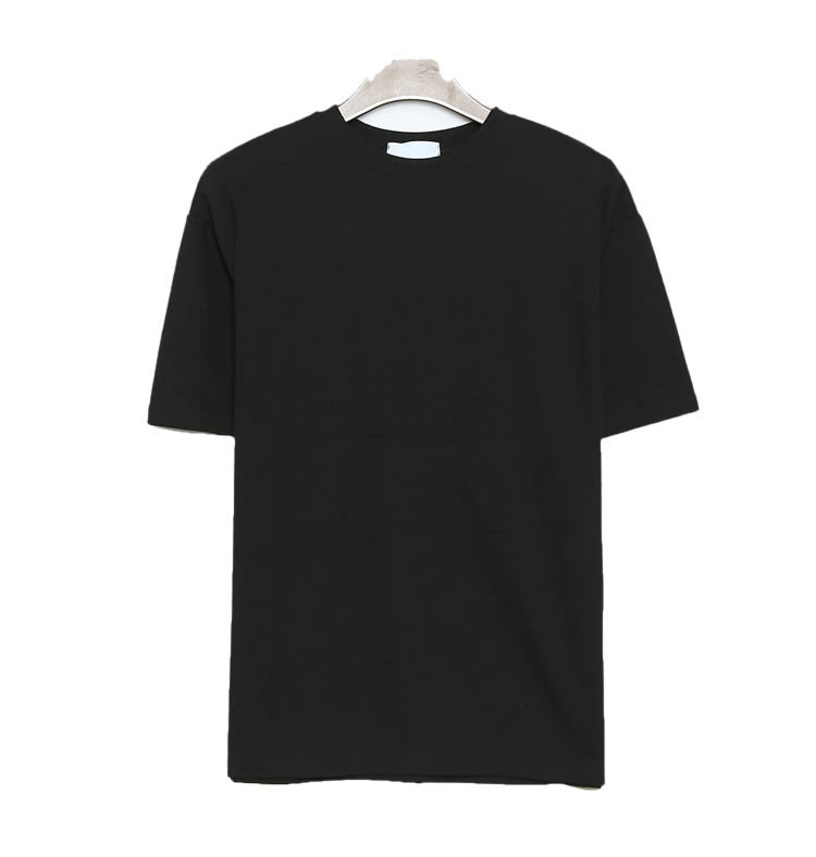 Men''s Loose Solid Color T-shirt Men''s Short Sleeve Fashion Brand Hong Kong Style Men''s Casual Top Summer Thin Cotton