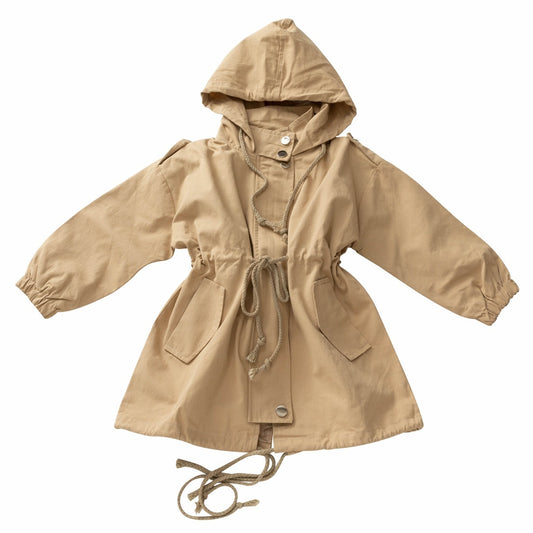 Children'S Windbreaker Foreign Style Spring Mid-Length Baby Cotton Coat