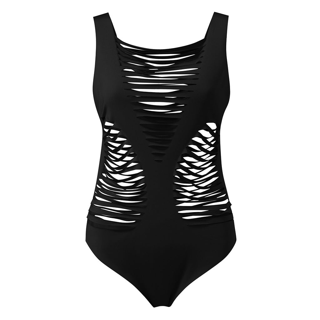 The New Hot Style Fashion Hollow Burnt-out Vest Sexy Bikini Bottoming One-piece