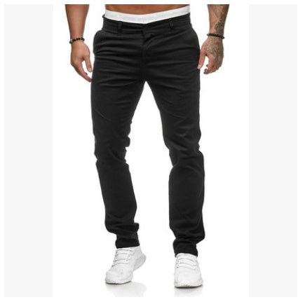 Slim-fit Men's Casual Color Trousers