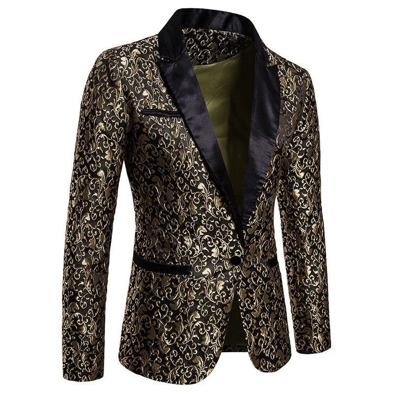 Jacquard Fashion Design Formal Dress Men'S Lapel Men'S Suit