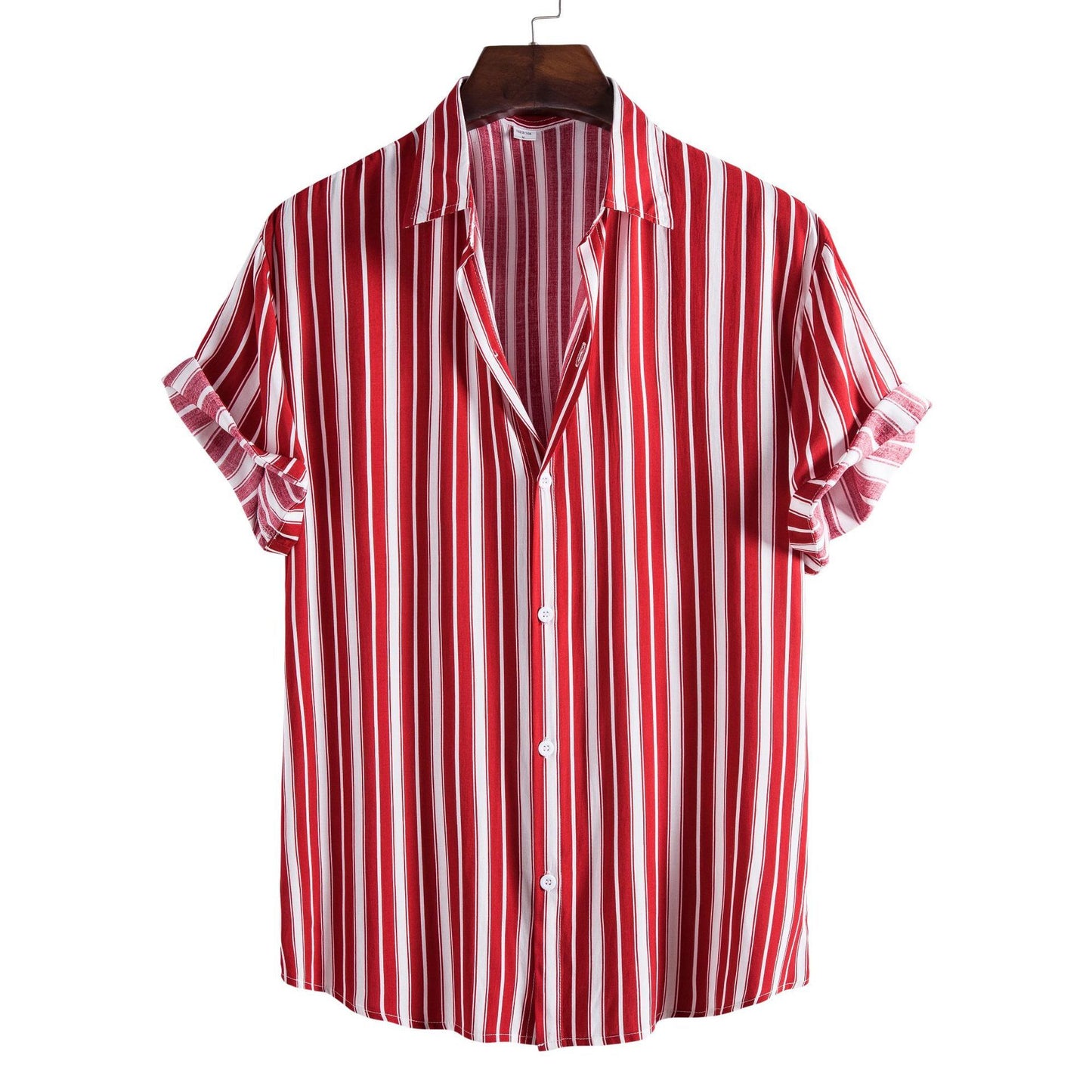 Men'S Striped Short Sleeve Shirt Fashion Casual Wear