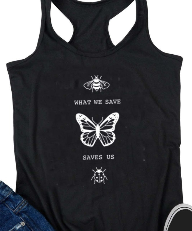 Butterfly printed vest