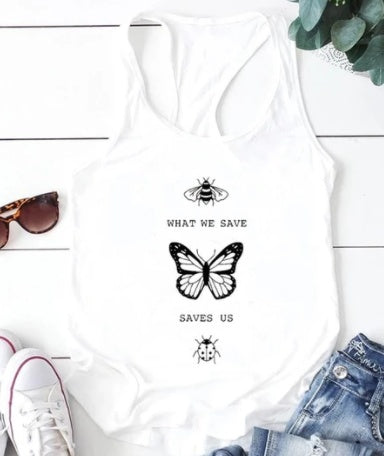 Butterfly printed vest