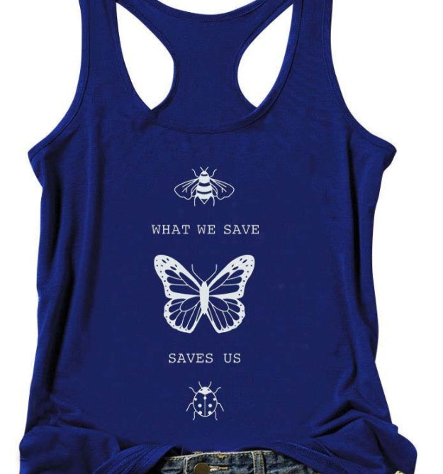 Butterfly printed vest