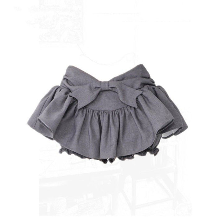 French Style Bow Skirt Anti-exposure High Waist