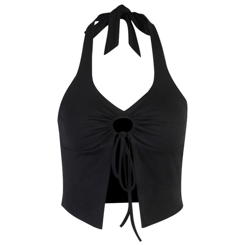 Hollow Halter Strap Vest Women