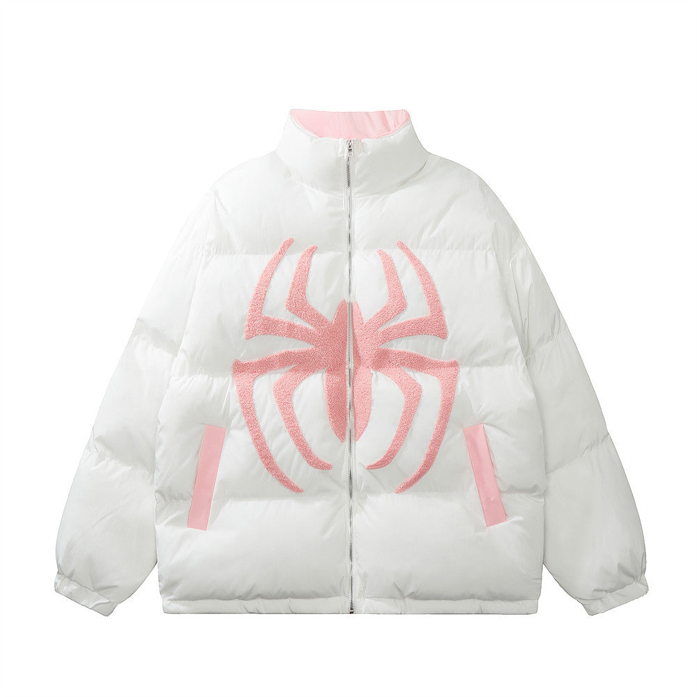 Spider Printed Bread Coat For Men