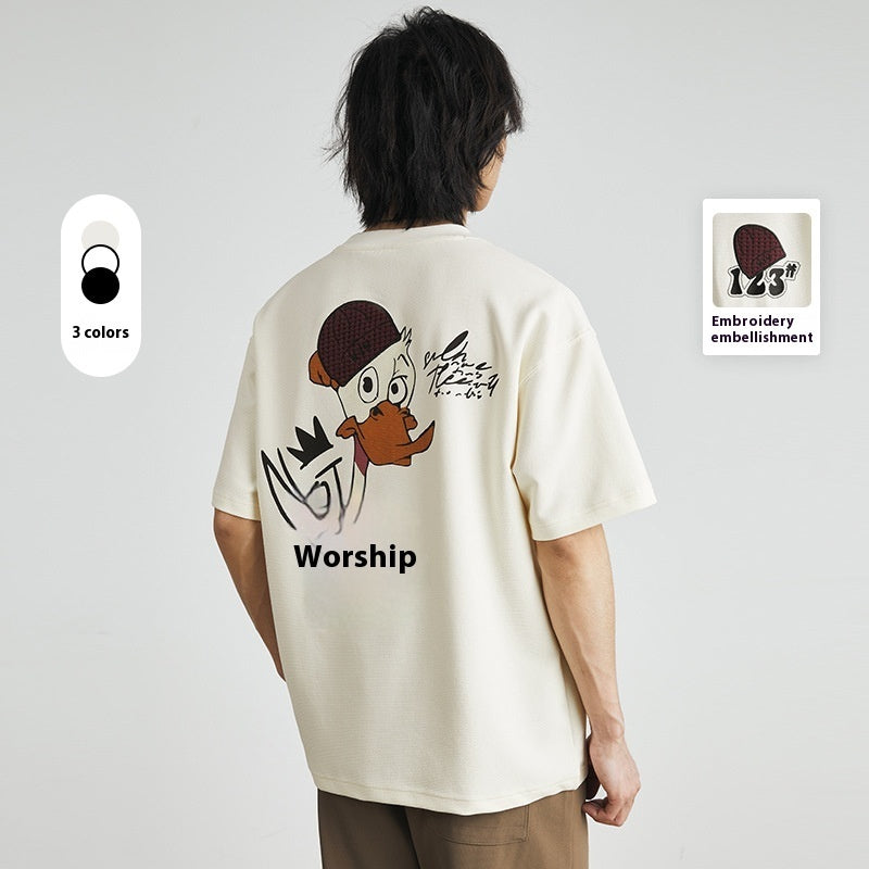 Cartoon Embroidered Printed Fashion T-shirt