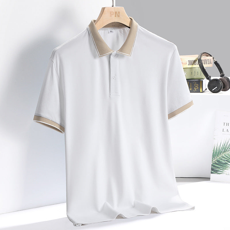 Summer Men's Ice Silk Business Casual Short Sleeve