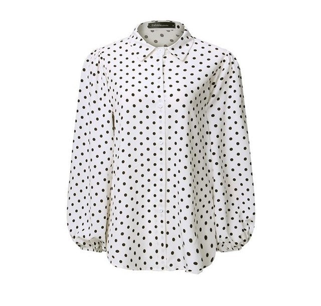 Chiffon shirt women's long sleeve shirt