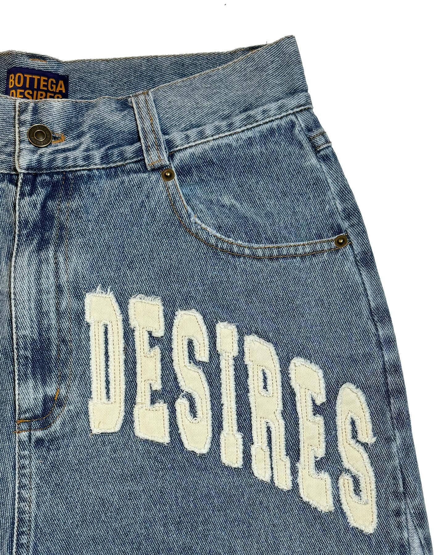 New Fashion Men's Loose Fashion Fashion Brand Retro Alphabet Denim Shorts