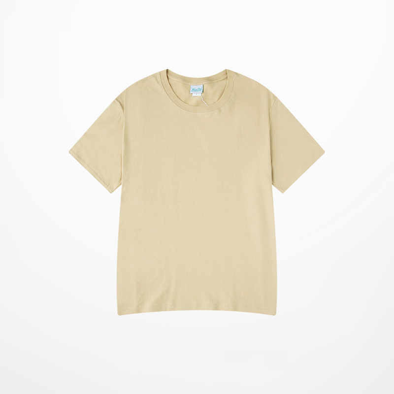 All-match Pure Cotton Solid Color Loose Short Sleeves