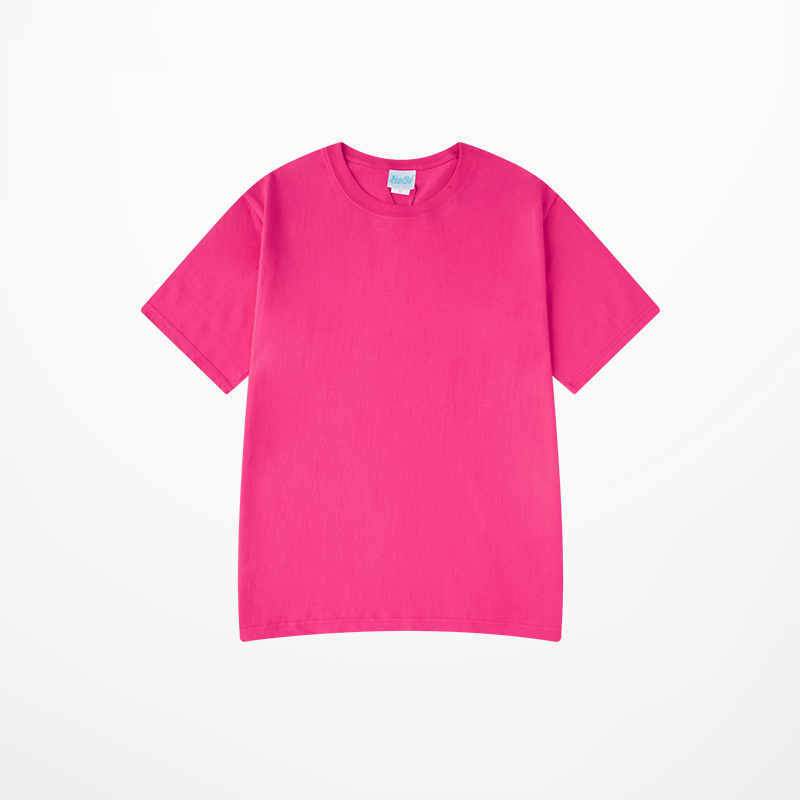 All-match Pure Cotton Solid Color Loose Short Sleeves