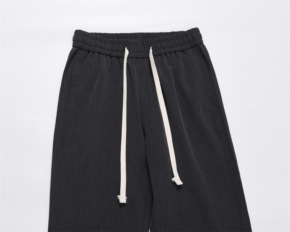 Men's Fashionable Simple Loose Solid Color Simple Wide-leg Pants Trousers