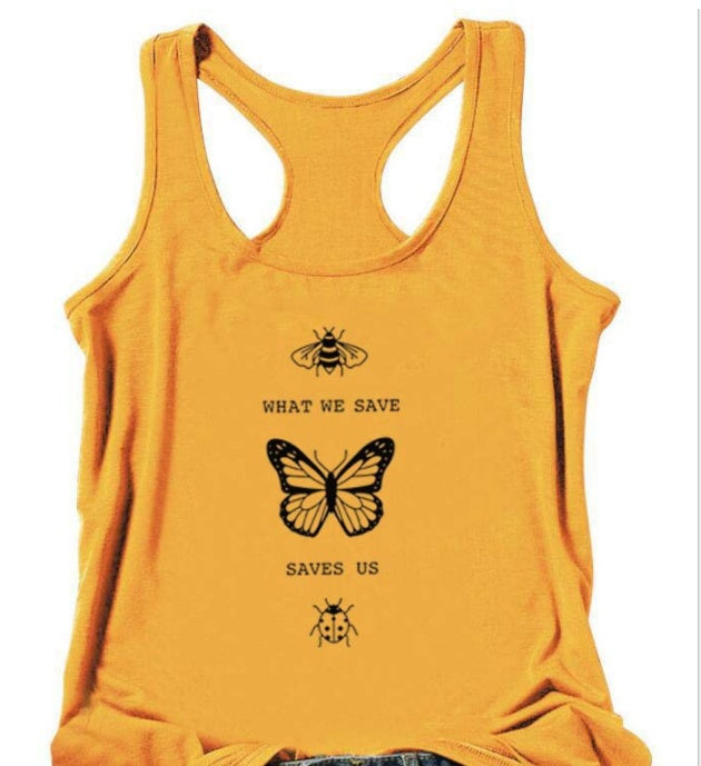 Butterfly printed vest