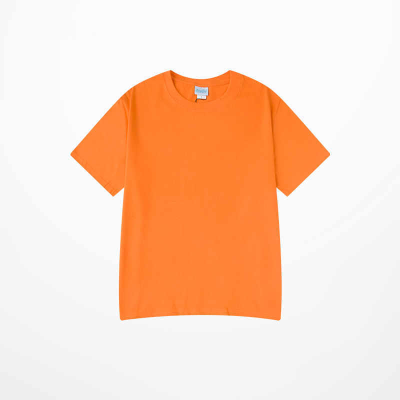 All-match Pure Cotton Solid Color Loose Short Sleeves