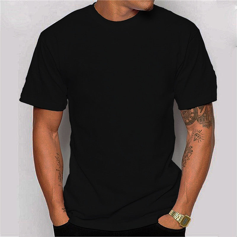 Solid Color Printing Blank Men's Short Sleeve