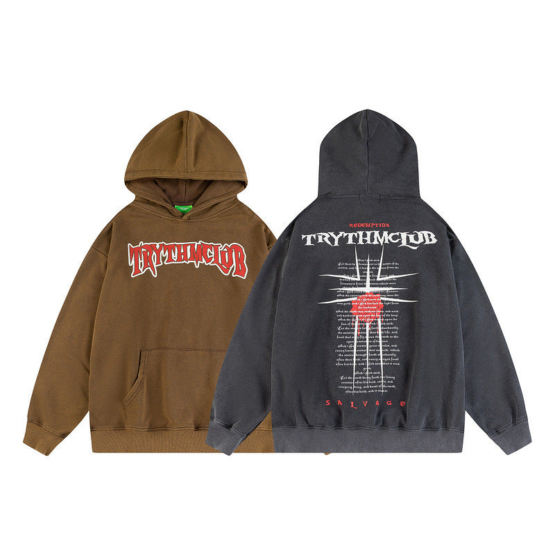 Letter Hooded Sweater Men's And Women's Coats