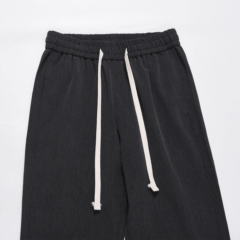 Men's Fashionable Simple Loose Solid Color Simple Wide-leg Pants Trousers