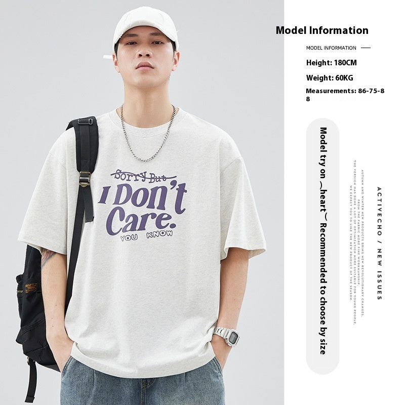 Ins Letter Puff Print T-shirt