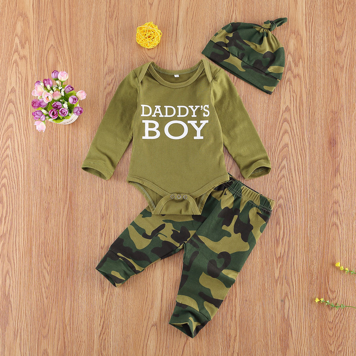 Hot Sale Baby Autumn Camouflage Bag Fart Clothes