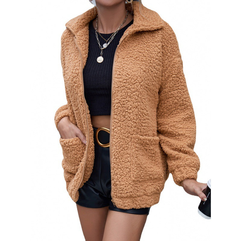 Double-sided Plush Cropped Jacket