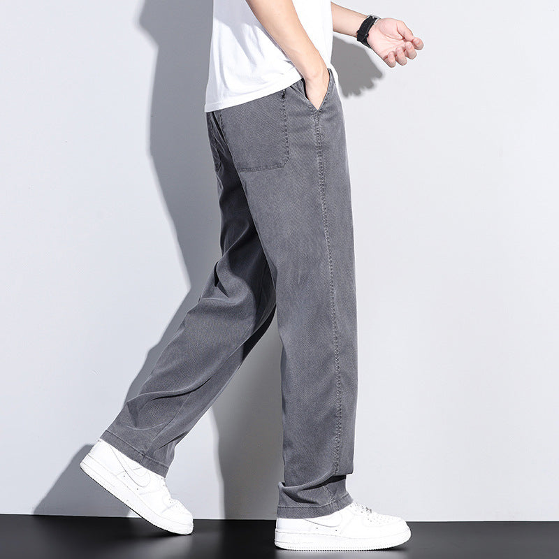 Jeans Men's Thin Straight Loose Men's Wide Leg Casual Long Pants