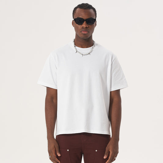 Cotton American Drop-shoulder Sleeve T-shirt