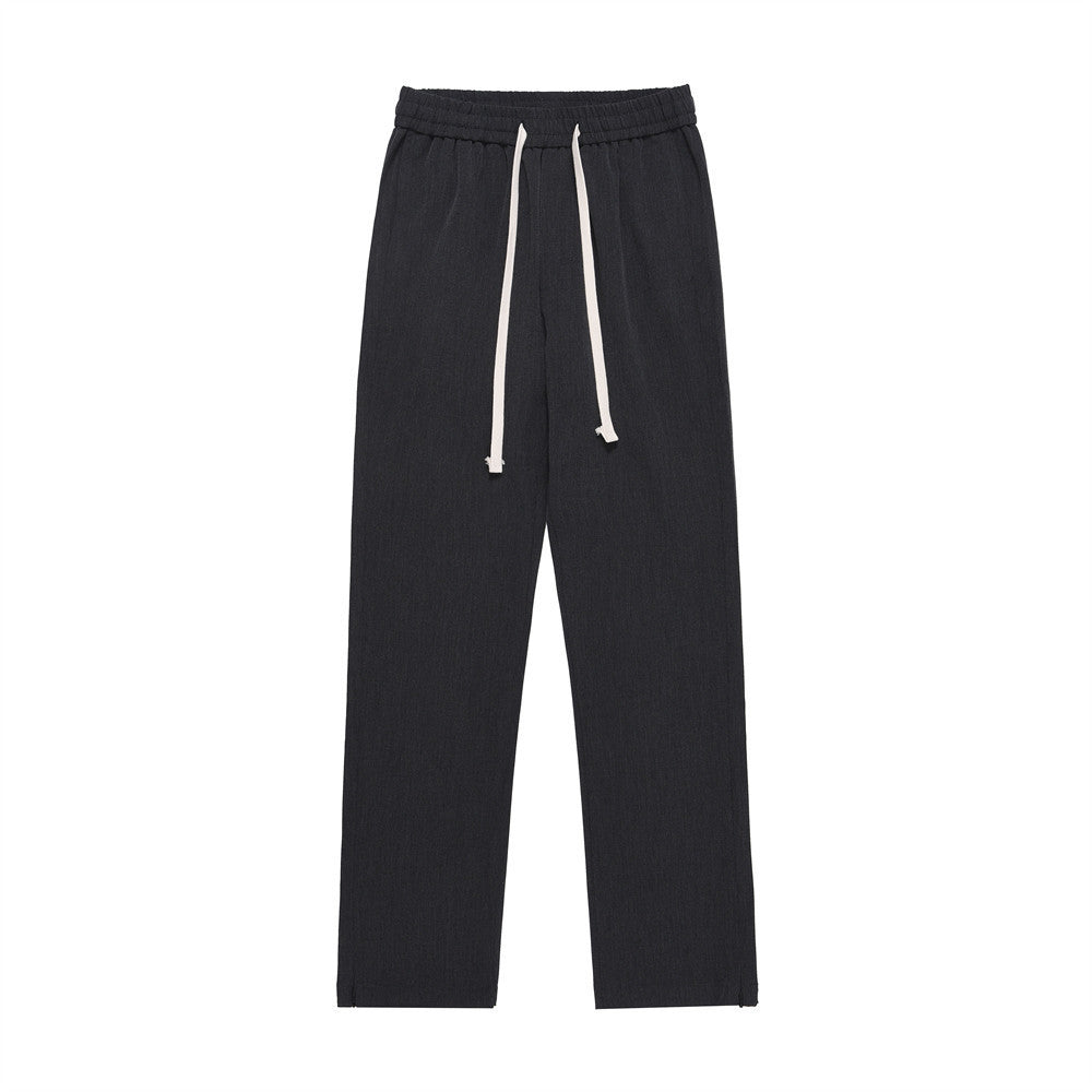 Men's Fashionable Simple Loose Solid Color Simple Wide-leg Pants Trousers