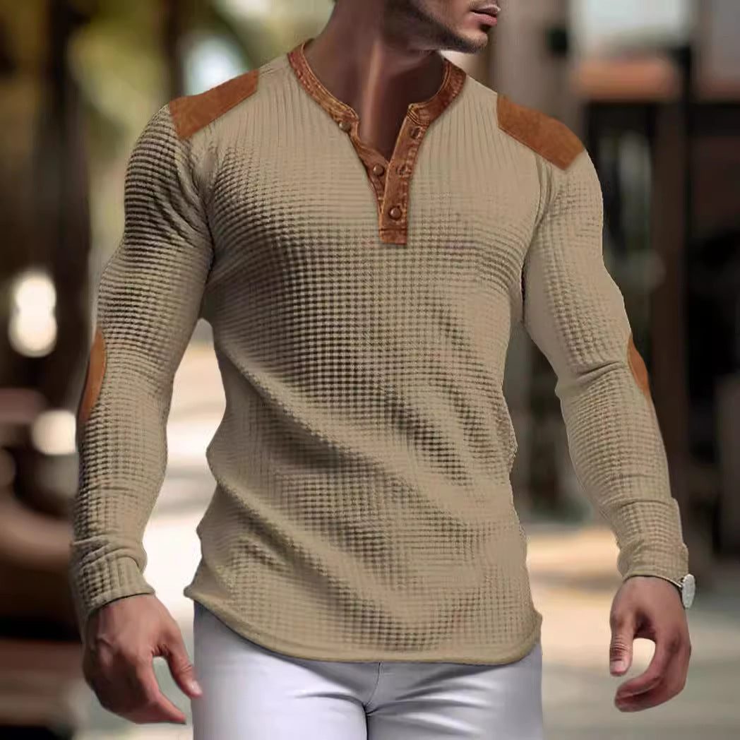 Men's Casual Sweatshirt Fall V-neck