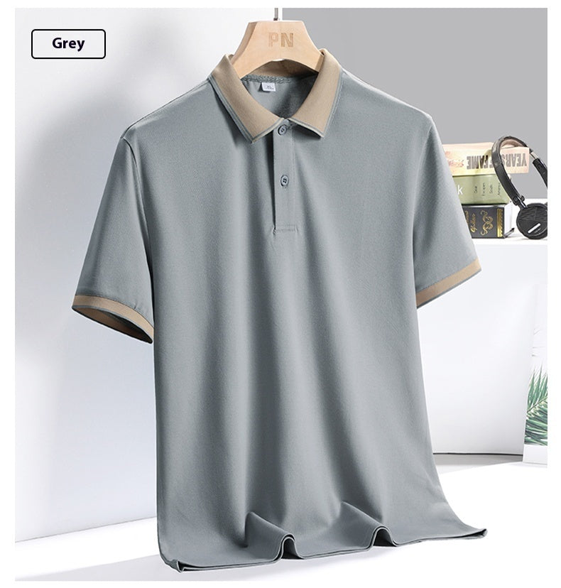 Summer Men's Ice Silk Business Casual Short Sleeve