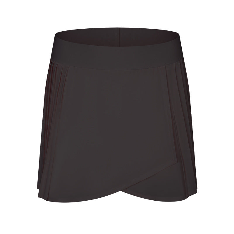 Cooling Three Points Exercise Skort Fashion Yoga Cross Front Pleated Skirt Tennis Skirt