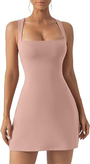 Fashion Solid Color Shoulder Strap Tight Dress