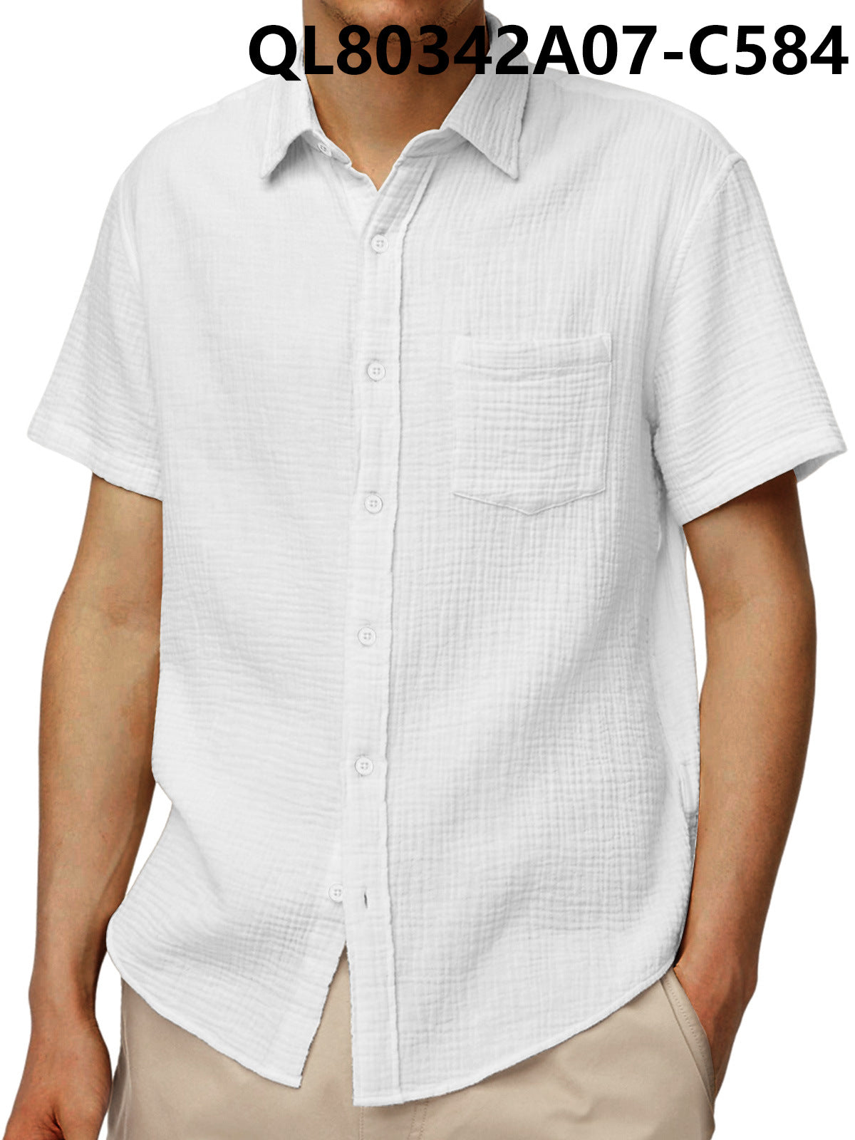 Men's Loose Trendy Short Sleeve Lapel Shirt