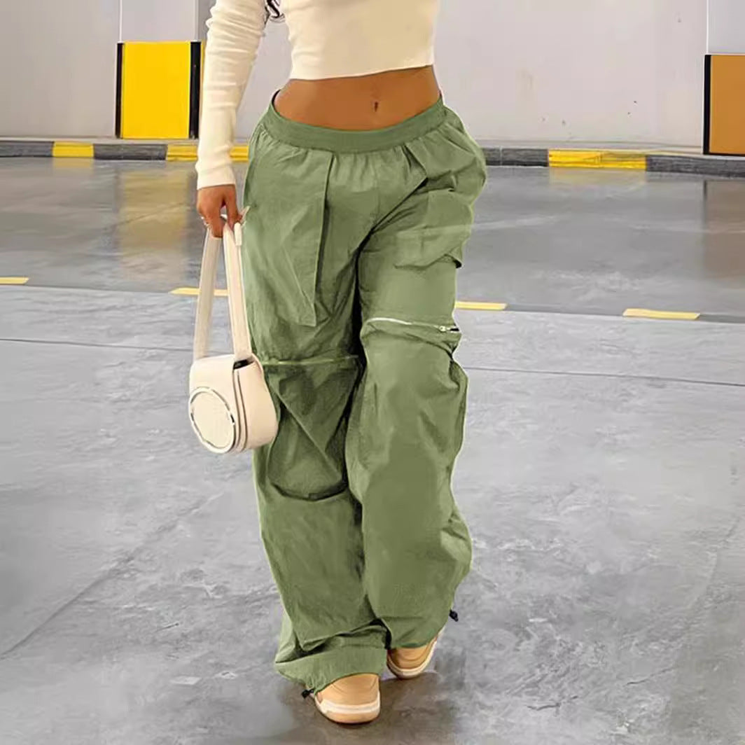 Loose Street Workwear Low Waist Trousers