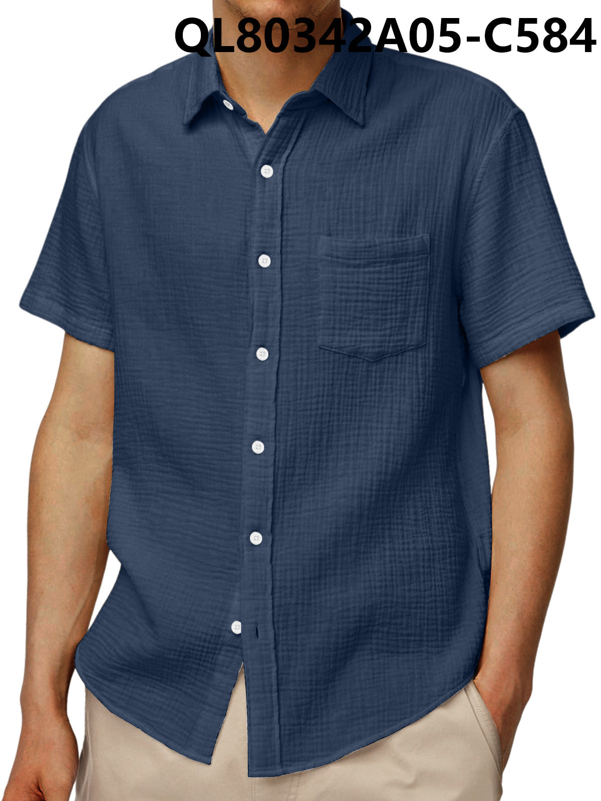 Men's Loose Trendy Short Sleeve Lapel Shirt