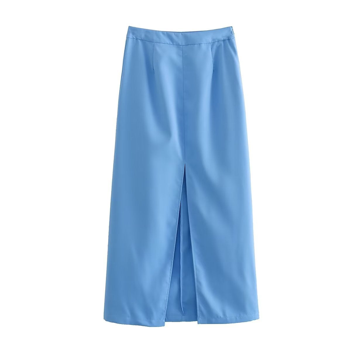 Women's Sky Blue Vest Skirt Two-piece Suit