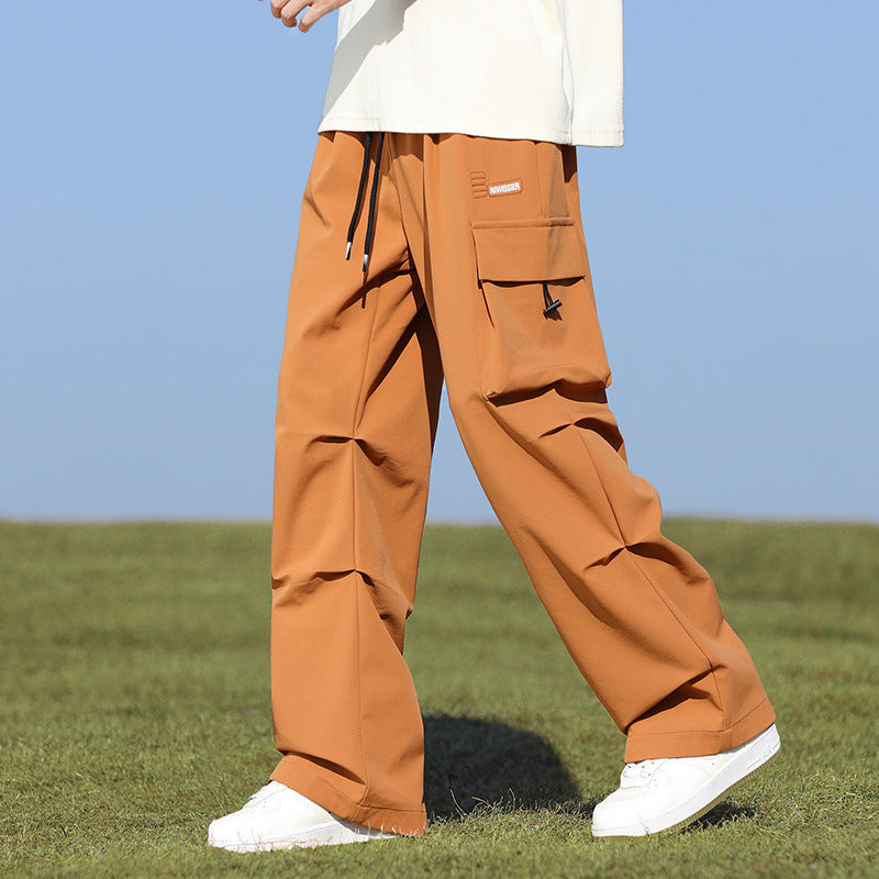 Pu Shuai Loose Straight-leg Wide-leg Pants