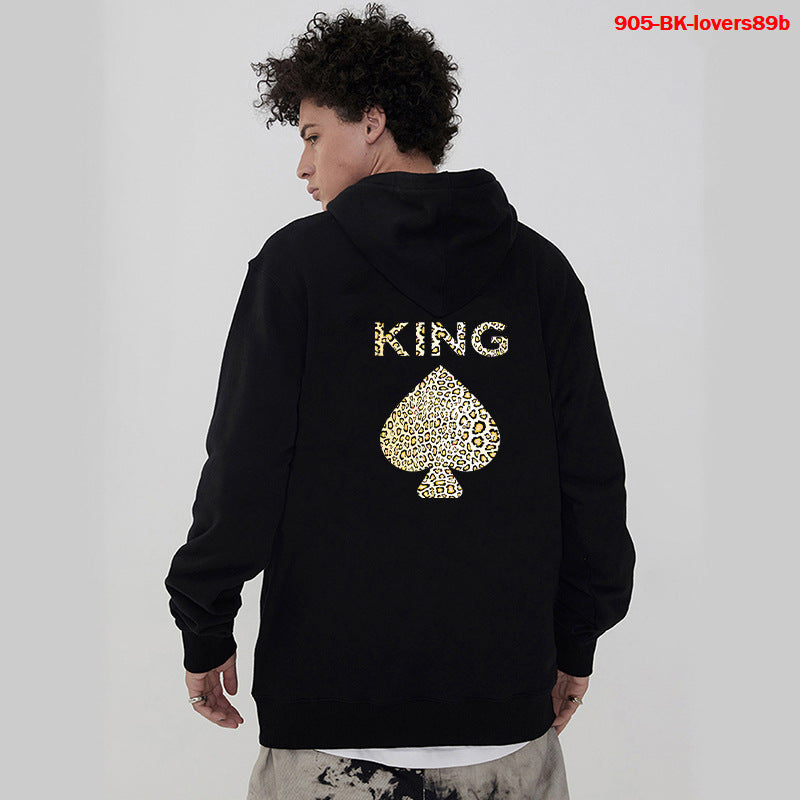 Women Hoodies King Queen Printed Sweatshirt Lovers