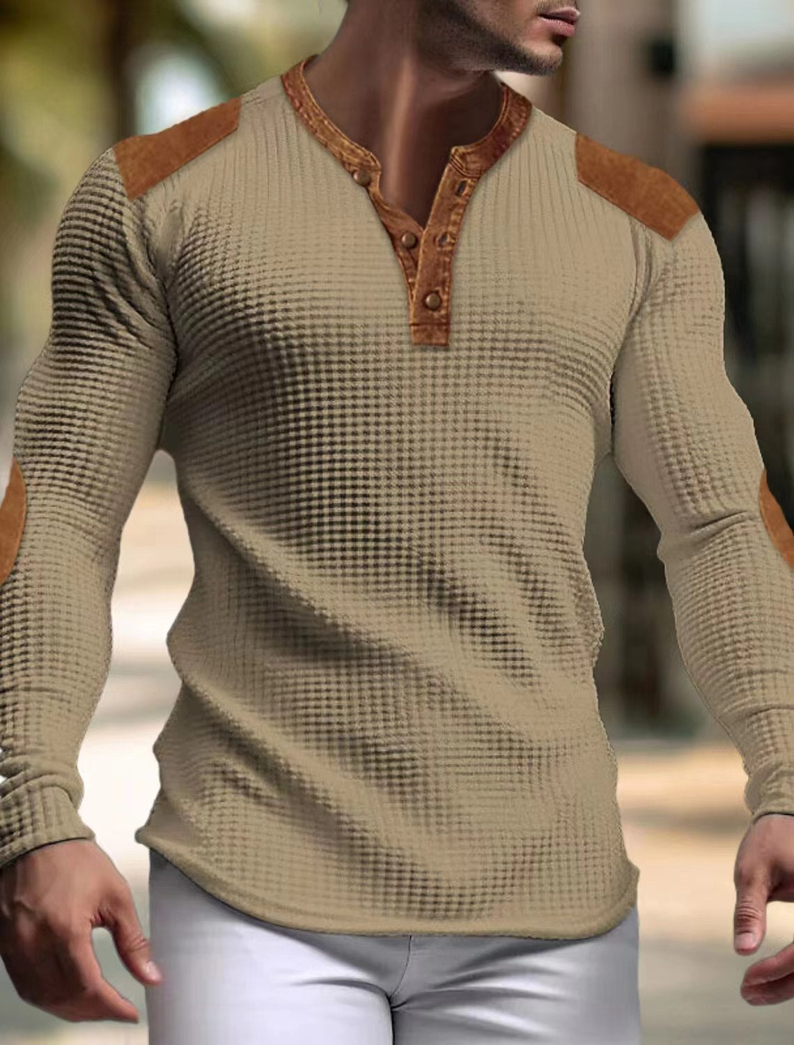 Men's Casual Sweatshirt Fall V-neck