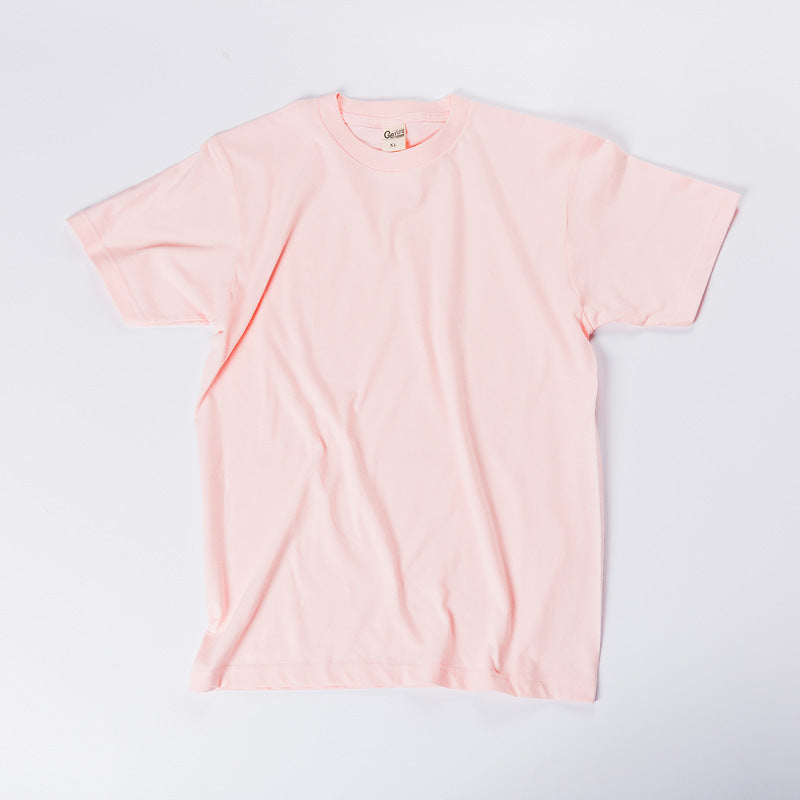 Solid Color Cotton Men's And Women's Short-sleeved T-shirts