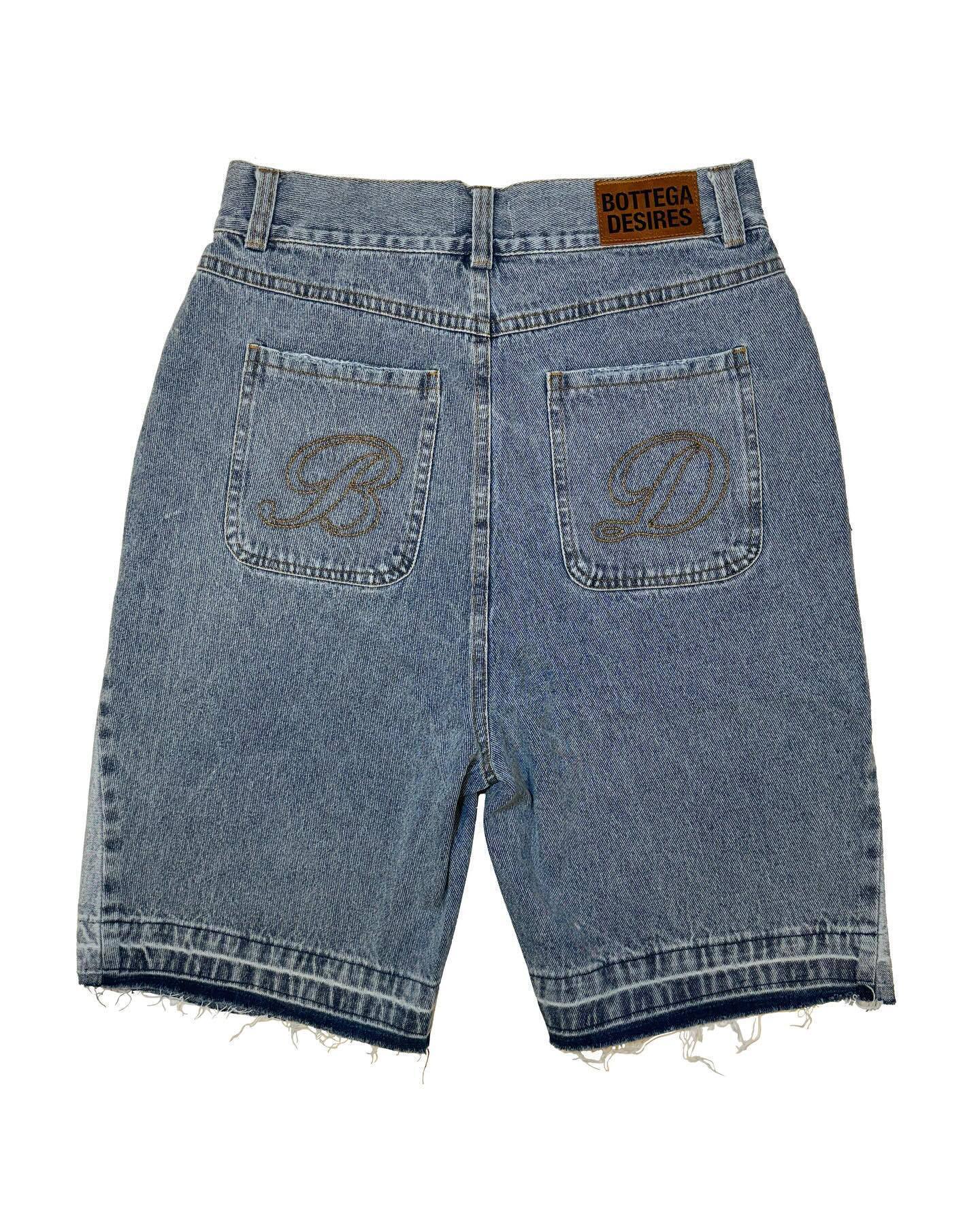 New Fashion Men's Loose Fashion Fashion Brand Retro Alphabet Denim Shorts